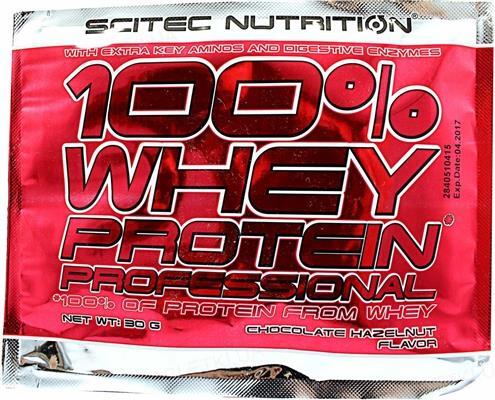 Протеин Scitec Nutrition 100% Whey Protein Professional, шоколад-фундук, 30 г