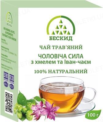 Чай травяной Бескид Мужская сила с хмелем и Иван-чаем, 100 г
