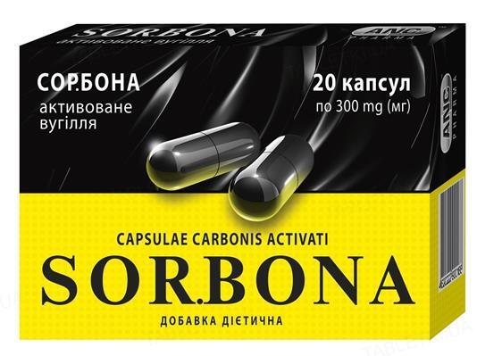 СОР.БОНА активированный уголь капсулы по 300 мг №20