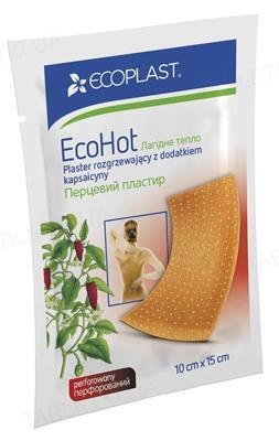 Пластырь перцовый Ecoplast EcoHot перфорированный, 10 см x 15 см, 1 штука