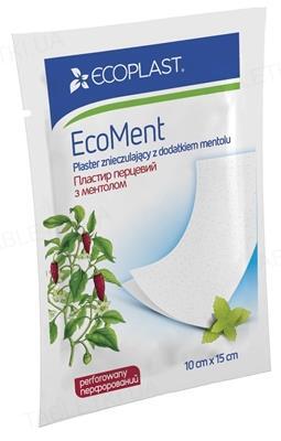 Пластырь перцовый Ecoplast EcoMent с ментолом перфорированный, 10 см x 15 см, 1 штука