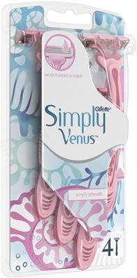 Бритвы Simply Venus 3 одноразовые, 4 штуки