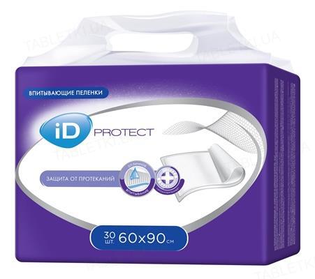 Пеленки впитывающие iD Protect Expert Plus, 60 см x 90 см, 30 штук