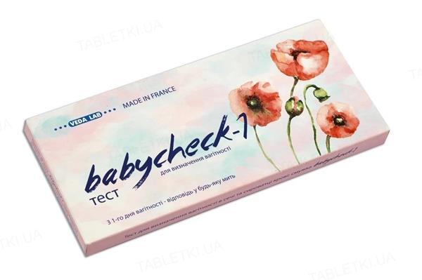 Тест-полоска Babycheck-1 для определения беременности, 1 штука