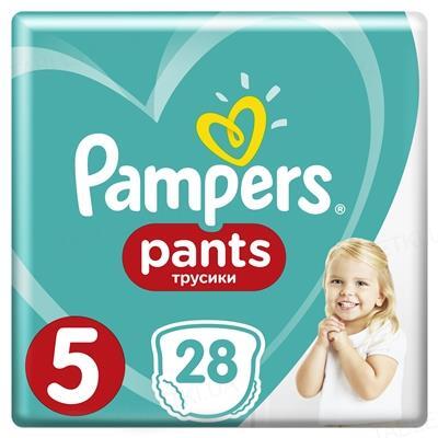 Подгузники-трусики детские Pampers Pants размер 5, 12-17 кг, 28 штуки