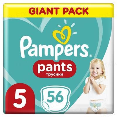 Подгузники-трусики детские Pampers Pants размер 5, 12-17 кг, 56 штук