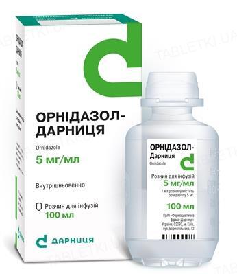 Орнидазол-Дарница раствор д/инф. по 5 мг/мл по 100 мл во флак.